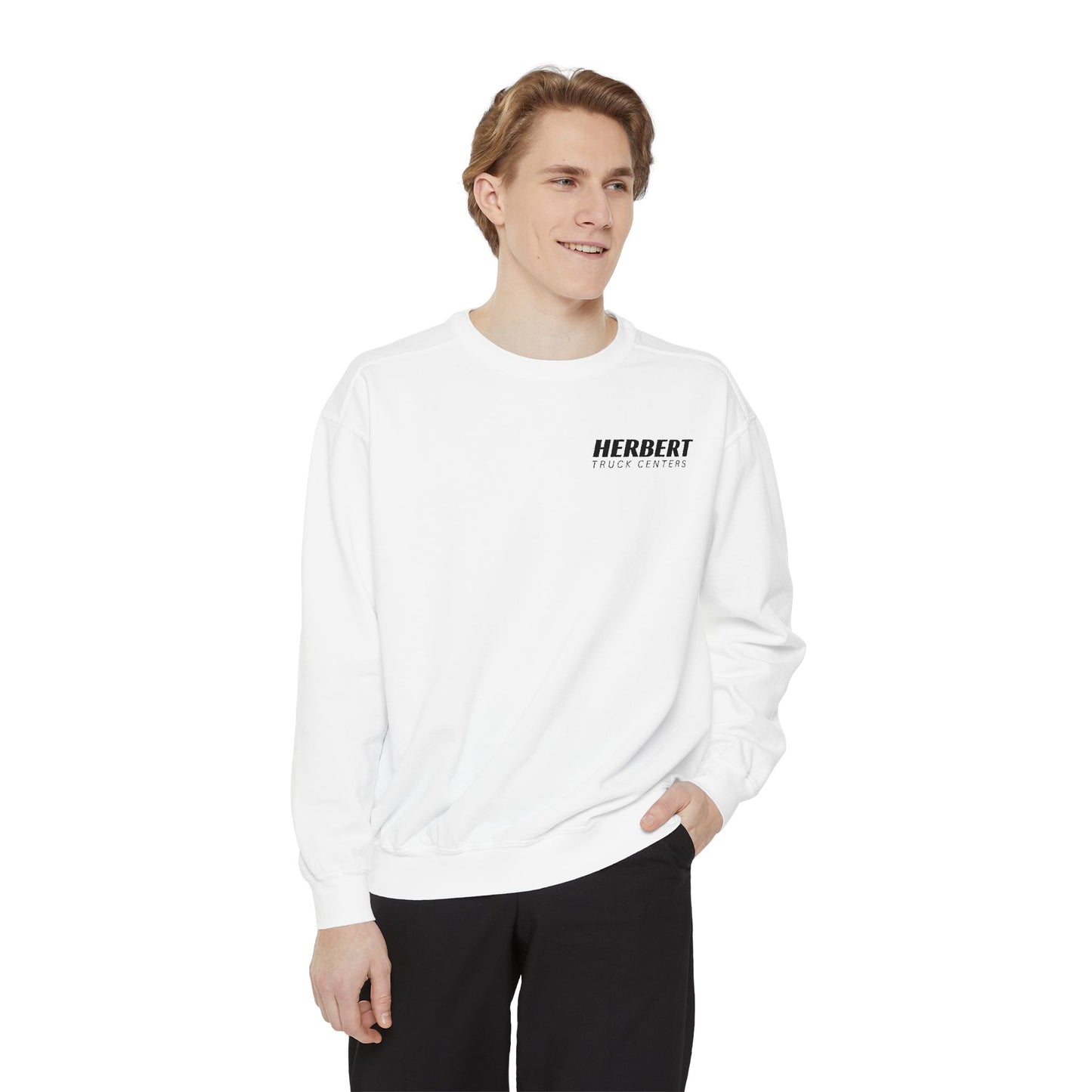 Small Logo Herbert Truck Centers Comfort Colors Sweatshirt