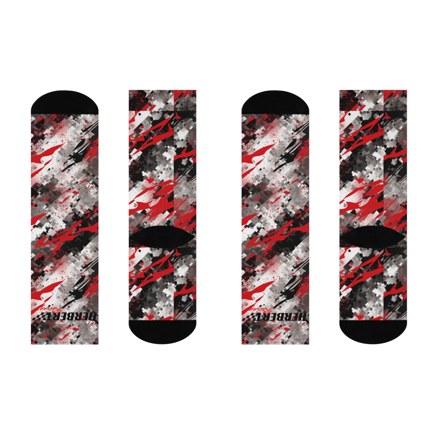 Herbert Racing Splatter Camo Crew Socks